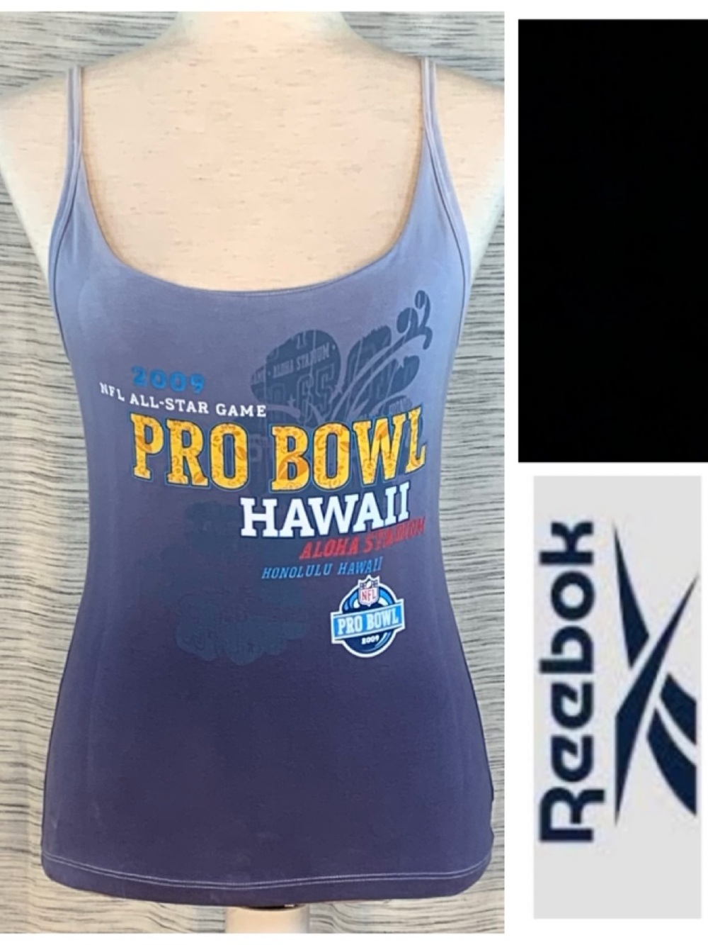 Reebok NWT blue ombré 2009 NFL Pro Bowl sport camisole.
